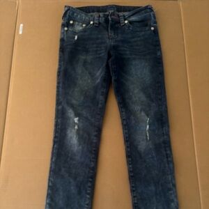 True Religion Dark Blue Straight Leg Jeans